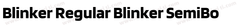 Blinker Regular Blinker SemiBold字体转换